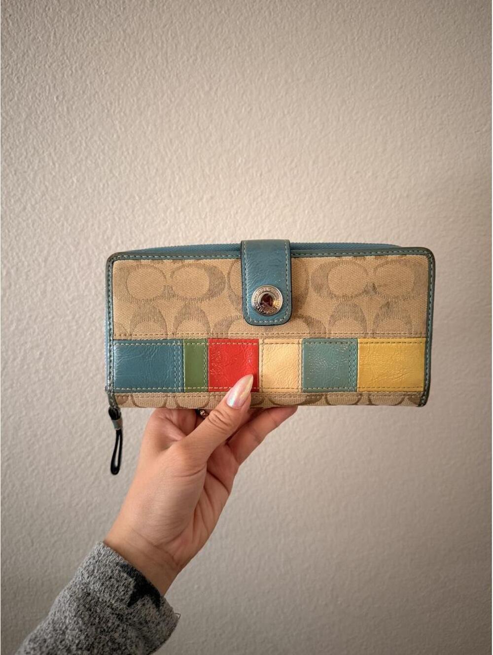 Vintage Coach Multicolored Wallet